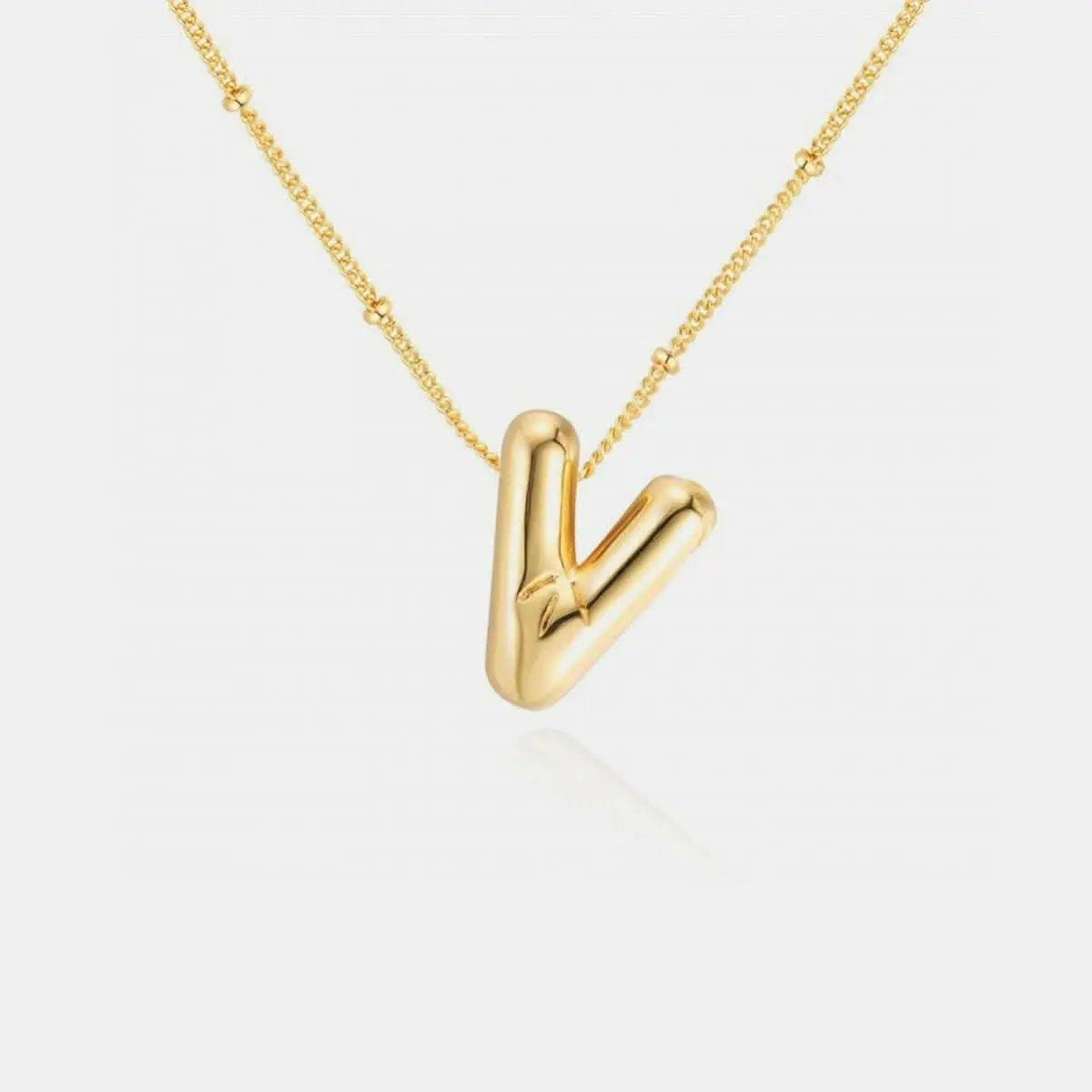 Gold-plated letter charm necklace - Love Salve